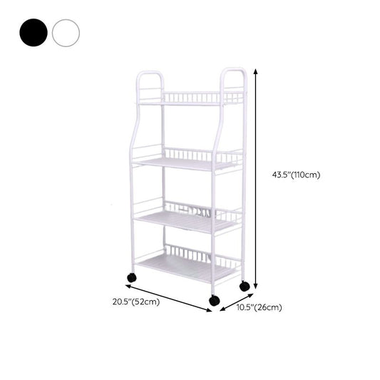 Contemporary Open Back Bookcase Metal Standard Bookshelf with Shelves