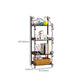 Metal Vertical Book Shelf Etagere Open Shelf Bookcase for Home