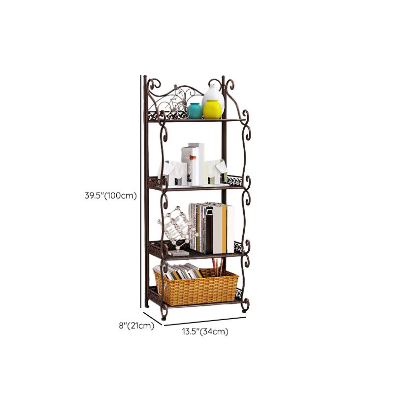 Metal Vertical Book Shelf Etagere Open Shelf Bookcase for Home