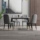 Scandinavian Style Dining Chair Metal Dining Room Solid Back Cushioned Chair Clearhalo ' kitchen&dining_furn' 'Dining Chairs' 'Dining Tables & Seating' 'dining_chair' 'furn' 'furn_dining_chair' 'Furniture' 'furniture_dining_chair' 'Kitchen & Dining Furniture' 'kitchen' 1200x1200_da98a04e-764d-4d53-b735-787f99ce165a