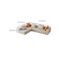 Contemporary White Sectional Sofa with Square Arms and Channel Back Clearhalo 'furn' 'furn_sectionals' 'Furniture' 'Living Room Furniture' 'Sectionals' 1200x1200_da98f5d5-8057-4d38-9e4c-4f6c6b66ce8f