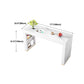 Glam White Wood Bar Dining Table with White Stone Top Rectangle Indoor Bistro Table Clearhalo 'Bar Furniture' 'Bar Tables' 'bar_tables' 'furn' 'furn_bar_tables' 'Furniture' 'furniture_bar_tables' 'Kitchen & Dining Furniture' 1200x1200_da99bfec-99de-4532-b233-9b021fd7cdf5