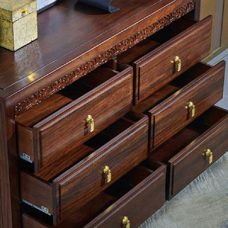 Mid-Century Modern Solid Wood Chest 27.56" Tall 6 - Drawer Accent Chest Clearhalo 'Cabinets & Chests' 'cabinets_chests' 'furn' 'furn_cabinets_chests' 'Furniture' 'Living Room Furniture' 1200x1200_da9ad03c-56d2-49bd-baeb-c208d1dc1e68