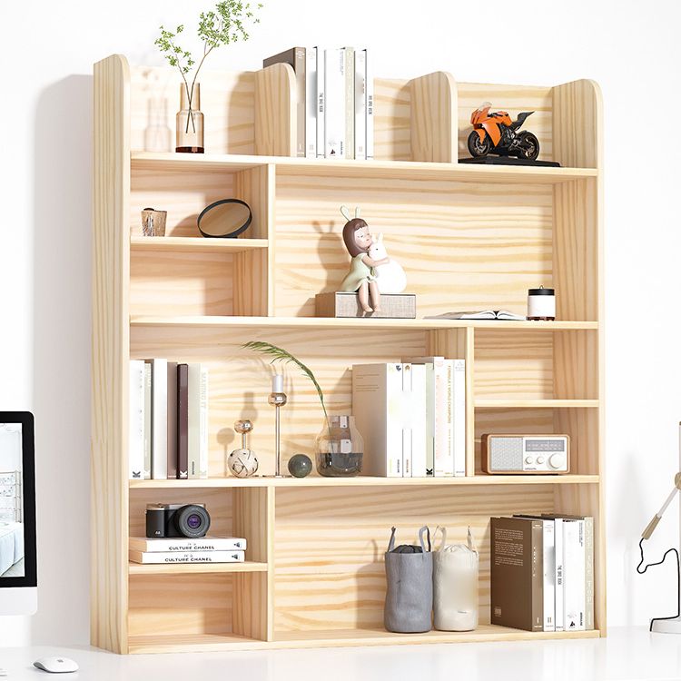 Natural Pine Wood Standard Bookshelf Modern Closed Back Bookshelf Clearhalo 'Bookcases' 'furn' 'furn_bookcases' 'Furniture' 'furniture_bookcases' 'kitchen' 'kitchen_bookcases' 'Living Room Furniture' 'Office Furniture' 1200x1200_da9ae5b0-921e-4673-95e6-7d13850d2b8f