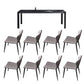 5/7/9 Pcs Modern Stone Rectangle Shape Dinette Table with Armless Chair