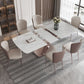 Modern Rectangle Sintered Stone Dining Table Set 1/4/5/6/7 Pieces Dining Set for Home Use Clearhalo 'Dining Room Sets' 'Dining Tables & Seating' 'dining_room_set' 'furn' 'furn_dining_room_set' 'Furniture' 'furniture_dining_room_set' 'Kitchen & Dining Furniture' 1200x1200_da9b4294-346f-4566-9bf7-57efb9744565