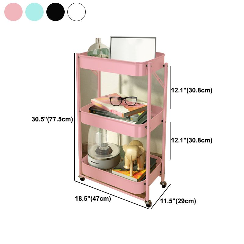 Hedendaagse metal etagere boekenplank stapelbare open boekenkast met caster wielen