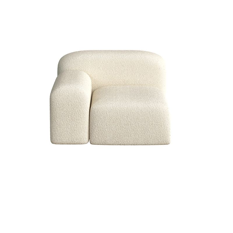 Zeitgenössischer Stil Stationärer Sofa Wolle gerolltes Armsofa in Weiß