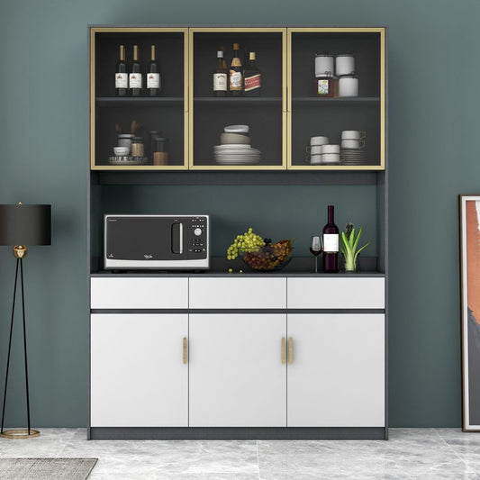 Cassetti cabinet server buffet glam in legno con archiviazione per soggiorno