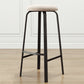 Contemporary Matte Finish Upholstered Stool Footrest Iron Bar Stool Clearhalo 'Bar Furniture' 'Bar Stools' 'bar_stools' 'furn' 'furn_bar_stools' 'Furniture' 'furniture_bar_stools' 'Kitchen & Dining Furniture' 1200x1200_daa0540b-b415-475b-bde3-974bd9707f53