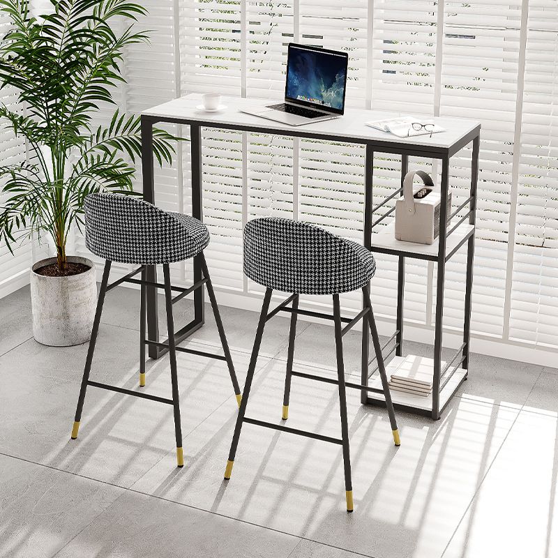 Modern Style Rectangle Sintered Stone Table Bar Counter Table for Home Clearhalo 'Bar Furniture' 'Bar Tables' 'bar_tables' 'furn' 'furn_bar_tables' 'Furniture' 'furniture_bar_tables' 'Kitchen & Dining Furniture' 1200x1200_daa0b6bb-8682-4535-a173-18432f070081