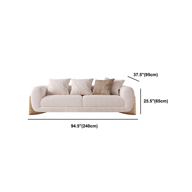 Sala de estar de estilo moderno loveseat de brazo de esmoquin apretado asiento trasero