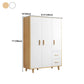 Contemporary Wardrobe Armoire Wooden Armoire with Doors and Legs