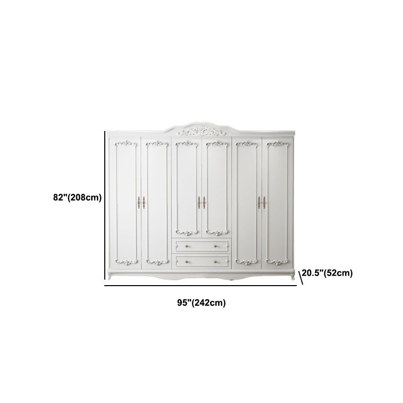 Bedroom Hinged Door Storage Cabinet Manufactured Wood French Country Cabinet with Drawers Clearhalo 'Armoires & Wardrobes' 'armoires_wardrobes' 'Bedroom Furniture' 'furn' 'furn_armoires_wardrobes' 'Furniture' 1200x1200_daa25030-4529-4044-9760-119e1b235534