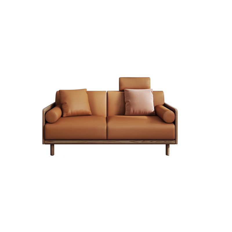 Stationary Stain-Resistant Faux Leather Settee Living Room Pillow Top Arm Sofa Clearhalo 'furn' 'furn_sofas' 'Furniture' 'furniture_sofas' 'Living Room Furniture' 'Sofa' 'sofas' 1200x1200_daa26d60-d04a-4d01-a714-e2ae1b77f927