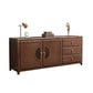 Vintage Brown Media Console Walnut Stand Console with Drawers Clearhalo 'furn' 'furn_tv_stands_entertainment_centers' 'Furniture' 'Living Room Furniture' 'TV Stands & Entertainment Centers' 'TV Stands & Media Storage Furniture' 'tv_stands_entertainment_centers' 1200x1200_daa3f775-e33c-4643-90d5-d26c93a730fa
