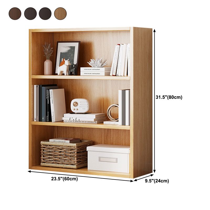 Closed Back Modern Style Bookshelf Wood Bookcase for Home Office