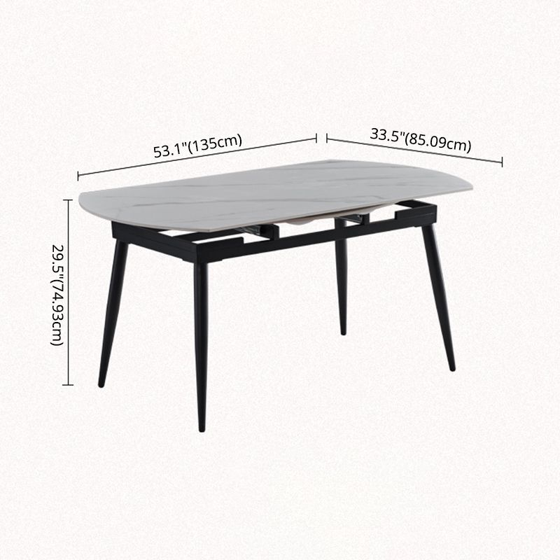 Modern Kitchen Sintered Stone Furniture of Standard Height Space-Saving Dining Room Table Set Clearhalo 'Dining Room Sets' 'Dining Tables & Seating' 'dining_room_set' 'furn' 'furn_dining_room_set' 'Furniture' 'furniture_dining_room_set' 'Kitchen & Dining Furniture' 'kitchen&dining_furn' 'kitchen' 1200x1200_daa5bae5-9118-4f16-bf1e-946522a19476