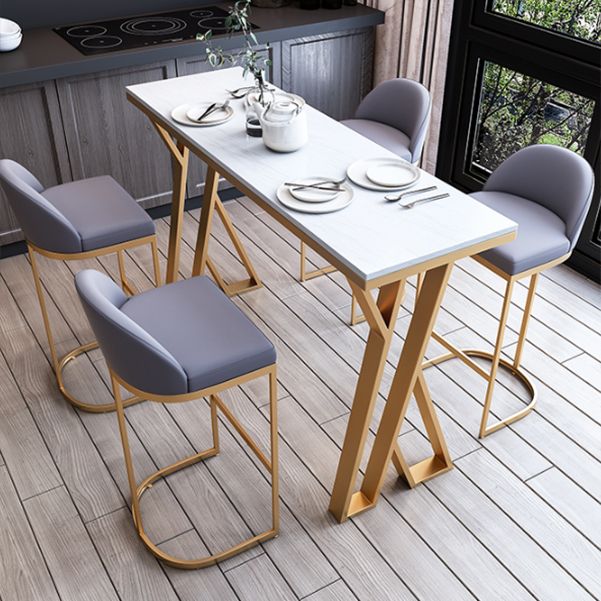 Traditional Luxury Bar Dining Table Rectangle Bar Table with Sled Base Clearhalo 'Bar Furniture' 'Bar Tables' 'bar_tables' 'furn' 'furn_bar_tables' 'Furniture' 'furniture_bar_tables' 'Kitchen & Dining Furniture' 1200x1200_daa65606-a142-4ac1-bf76-79b638d48cc6