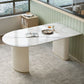 Glam Double Pedestal Dining Table Stone Table for Dining Room Clearhalo 'Dining Tables & Seating' 'Dining Tables' 'dining_table' 'furn' 'furn_dining_table' 'Furniture' 'Kitchen & Dining Furniture' 1200x1200_daa68d6d-87fc-4f28-9b7b-7eaaf9c675b6