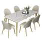 Glam 1/5/6/7 Pieces Dinette Set with White Sintered Stone Top Rectangle Dining Table Set Clearhalo 'Dining Room Sets' 'Dining Tables & Seating' 'dining_room_set' 'furn' 'furn_dining_room_set' 'Furniture' 'furniture_dining_room_set' 'Kitchen & Dining Furniture' 1200x1200_daa6c869-31b0-45e2-85a7-e7974ae8bf36