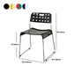 Industrial Armless Kitchen Chair Plastic Open Back Side Dining Chair with Metal Base Clearhalo 'Dining Chairs' 'Dining Tables & Seating' 'dining_chair' 'furn' 'furn_dining_chair' 'Furniture' 'Kitchen & Dining Furniture' 1200x1200_daa708d4-f830-44e5-8839-38ad34c3d6e9