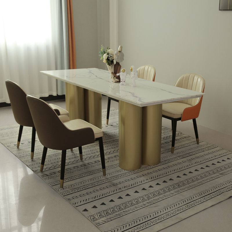 Metal Traditional Luxury Rectangle Indoor Table Sintered Stone Table for Home Clearhalo ' dining_table' 'Dining Tables & Seating' 'Dining Tables' 'furn' 'furn_dining_table' 'Furniture' 'furniture_dining_table' 'Kitchen & Dining Furniture' 'kitchen&dining_furn' 'kitchen' 'kitchen_dining_table' 1200x1200_daa739e1-a5db-44f6-8159-b62a8dfc729b