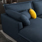 127.95" L Contemporary Sectional Blue Square Arm Sectional for Living Room