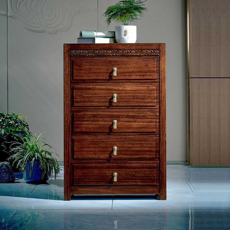 Dark Brown Drawers Chest Solid Wood Accent Chest for Living Roo Clearhalo 'Cabinets & Chests' 'cabinets_chests' 'furn' 'furn_cabinets_chests' 'Furniture' 'Living Room Furniture' 1200x1200_daa7e882-d28d-4e00-9479-4acb84cf2e2a