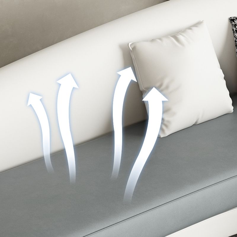 Contemporary Sloped Arm Curved Sofa Sewn Pillow Back Sofa for Living Room, Apartment Clearhalo 'furn' 'furn_sofas' 'Furniture' 'Living Room Furniture' 'Sofa' 'sofas' 1200x1200_daa7f66d-5a89-4455-a363-34e977623c17