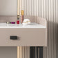 Contemporary Stone Top Vanity 5 Drawers Vanity Set with Stool