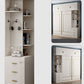 White Colour Wooden Wardrobe Modern Cloth Rod Included Wardrobe Closet