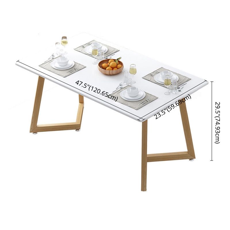 Minimalist Style Traditional Height Dining Set with Rectangle Shape Table and Double Pedestal Base Clearhalo 'Dining Room Sets' 'Dining Tables & Seating' 'dining_room_set' 'furn' 'furn_dining_room_set' 'Furniture' 'furniture_dining_room_set' 'Kitchen & Dining Furniture' 'kitchen&dining_furn' 'kitchen' 1200x1200_daabf506-0e56-48cd-bdf0-3247304aa9e9