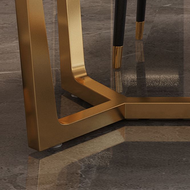 Luxury Style Home Sintered Stone Dining Table Rectangular Shape Table with Trestle Base Clearhalo ' dining_table' 'Dining Tables & Seating' 'Dining Tables' 'furn' 'furn_dining_table' 'Furniture' 'furniture_dining_table' 'Kitchen & Dining Furniture' 'kitchen&dining_furn' 'kitchen' 'kitchen_dining_table' 1200x1200_daadad5c-324f-4231-8f55-838f188a7069