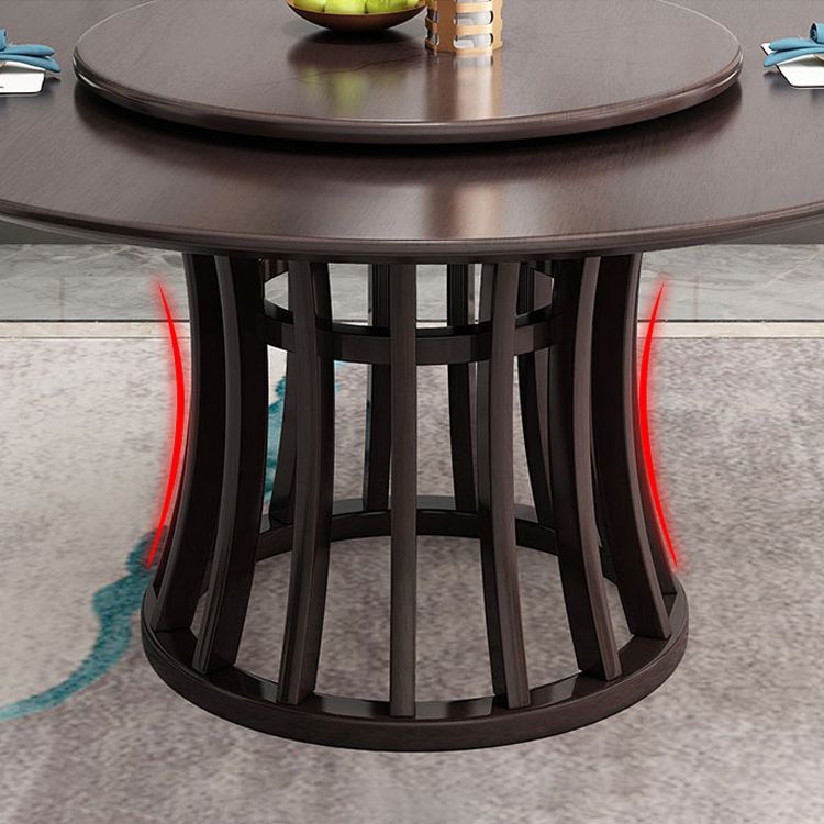 Rubberwood Solid Wood Table Round Dining Table for Kitchen Table Clearhalo 'Dining Tables & Seating' 'Dining Tables' 'dining_table' 'furn' 'furn_dining_table' 'Furniture' 'Kitchen & Dining Furniture' 1200x1200_daadd9f3-6c4f-467d-babf-8d3ba1c2c000