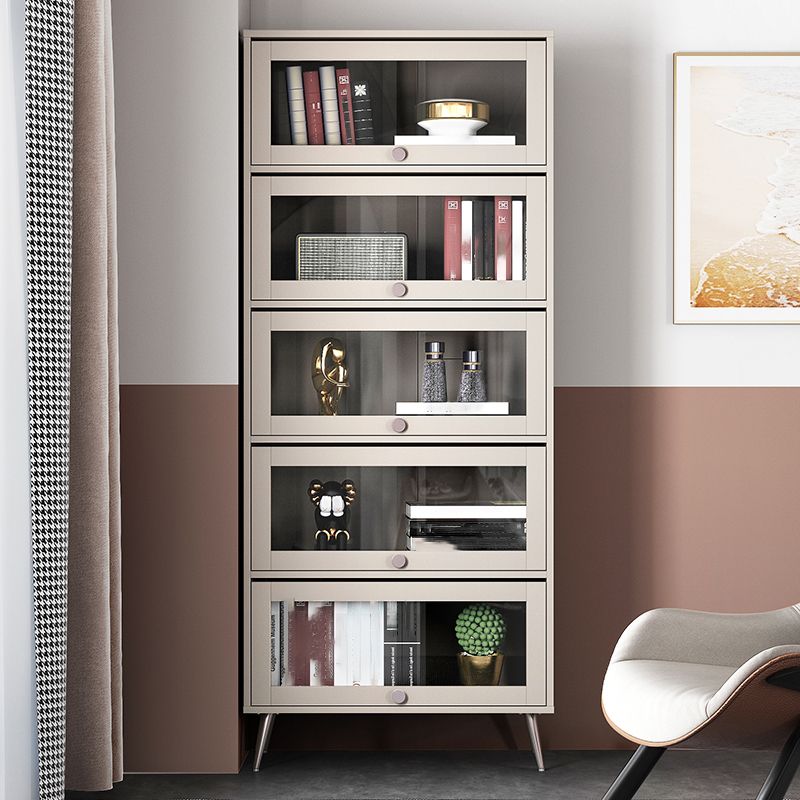 Manufactured Wood Glam Standard Bookcase Vertical Bookcase with Glass Doors Clearhalo 'Bookcases' 'furn' 'furn_bookcases' 'Furniture' 'furniture_bookcases' 'kitchen' 'kitchen_bookcases' 'Living Room Furniture' 'Office Furniture' 1200x1200_daaf1242-4c13-480b-bdd5-54b38ff4da1a