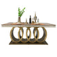 Traditional Luxury Dining Table Marble Rectangle Fixed Table for Home Clearhalo 'Dining Tables & Seating' 'Dining Tables' 'dining_table' 'furn' 'furn_dining_table' 'Furniture' 'Kitchen & Dining Furniture' 1200x1200_dab019c9-dfb2-43e7-aaae-77ec59f79a2c