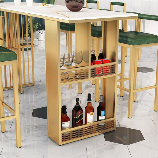 Industrielle Rechteck -Stabhöhe Tisch Doppelpodest Stabstab mit Lagerung