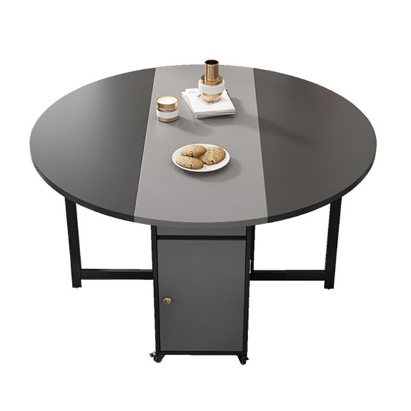 47'' Foldable Artificial Wooden Dining Table Extendable Round Table with Trestle Base Clearhalo ' dining_table' 'Dining Tables & Seating' 'Dining Tables' 'furn' 'furn_dining_table' 'Furniture' 'furniture_dining_table' 'Kitchen & Dining Furniture' 'kitchen&dining_furn' 'kitchen' 'kitchen_dining_table' 1200x1200_dab375b3-0f08-4eab-994c-c1d0a6a13254