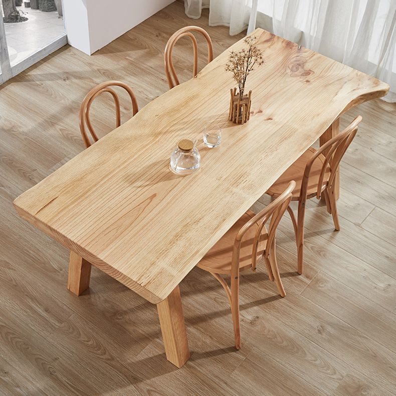 Solid Wood Rectangle Dining Table Modern Contemporary Pine Wood Table with 4 Legs Clearhalo ' dining_table' 'Dining Tables & Seating' 'Dining Tables' 'furn' 'furn_dining_table' 'Furniture' 'furniture_dining_table' 'Kitchen & Dining Furniture' 'kitchen&dining_furn' 'kitchen' 'kitchen_dining_table' 1200x1200_dab58245-d1b3-4d52-862f-6a543679f742