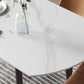 Modern Sintered Stone Dining Table White Round Table with Black Frame for Home Clearhalo ' dining_table' 'Dining Tables & Seating' 'Dining Tables' 'furn' 'furn_dining_table' 'Furniture' 'furniture_dining_table' 'Kitchen & Dining Furniture' 'kitchen&dining_furn' 'kitchen' 'kitchen_dining_table' 1200x1200_dab5af2a-1b90-4ff6-aa6f-417f95aa0b2b