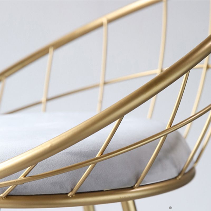 Contemporary Style Counter Stool Upholstered Bar Stool with Metal Base Clearhalo 'Bar Furniture' 'Bar Stools' 'bar_stools' 'furn' 'furn_bar_stools' 'Furniture' 'Kitchen & Dining Furniture' 1200x1200_dab5e140-ccc8-4518-8941-092654cfa360