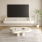 Contemporary Wood TV Console Wall-mounted TV Stand Console with Drawers