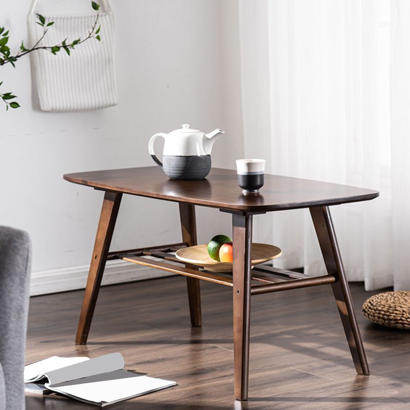 4 Legs 1 Single Coffee Table with Wood Accents Modern Rectangular Cocktail Table Clearhalo 'Coffee & Accent Tables' 'Coffee Tables' 'coffee_tables' 'furn' 'furn_coffee_tables' 'Furniture' 'furniture_coffee_tables' 'Living Room Furniture' 1200x1200_dab8166a-b293-4c7a-921c-cf91e00f54bc