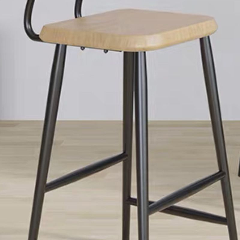 Modern Low Back Bar Stool Armless Metal Legs Bar Stool with Footrest Clearhalo 'Bar Furniture' 'Bar Stools' 'bar_stools' 'furn' 'furn_bar_stools' 'Furniture' 'Kitchen & Dining Furniture' 1200x1200_dab926a0-f54c-4b8f-9283-eb8ddf851043