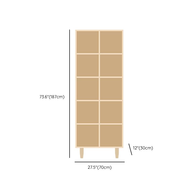 Natural Standard Bookshelf Wooden Contemporary Bookcase with Shelves Clearhalo 'Bookcases' 'furn' 'furn_bookcases' 'Furniture' 'Office Furniture' 1200x1200_daba0342-a9af-4eab-8654-4a4450df3fd0