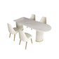 Free Form Sintered Stone Table for Restaurant Luxury White Top Table with Double Pedestal Clearhalo 'Dining Tables & Seating' 'Dining Tables' 'dining_table' 'Furniture' 'furniture_dining_table' 'Kitchen & Dining Furniture' 'kitchen' 'kitchen_dining_table' 1200x1200_daba097b-cfff-40c3-b35e-02e289389b91