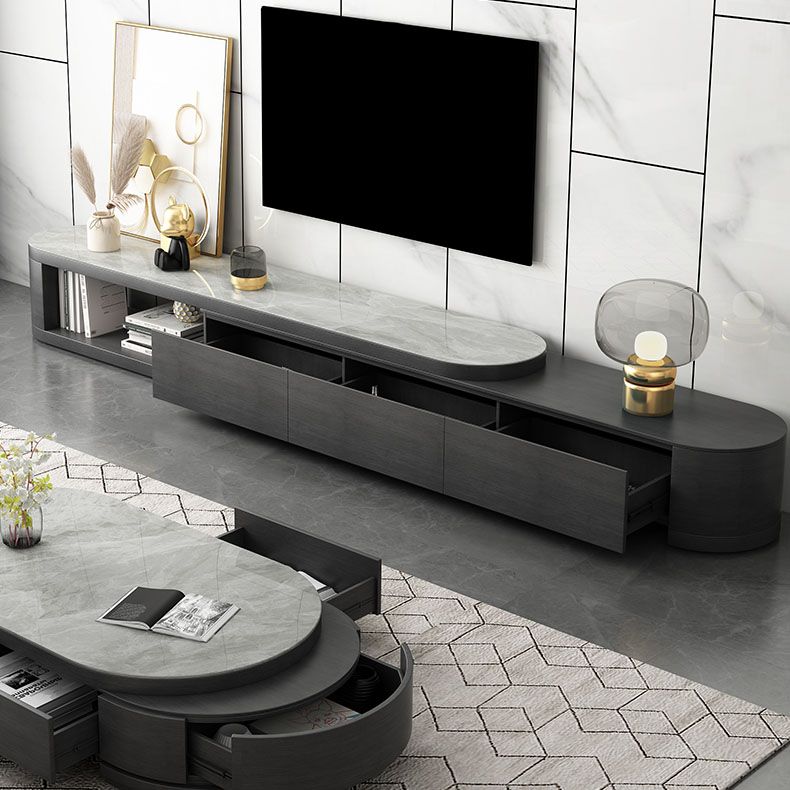 Open Storage Media Console Stone TV Media Stand for Living Room Clearhalo 'furn' 'furn_tv_stands_entertainment_centers' 'Furniture' 'Living Room Furniture' 'TV Stands & Entertainment Centers' 'TV Stands & Media Storage Furniture' 'tv_stands_entertainment_centers' 1200x1200_daba6899-1043-4e3b-922d-02207d660aff