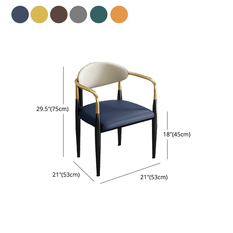 Industrial Open Back Chairs Dining Arm Chair for Kitchen with Metal Legs Clearhalo 'Dining Chairs' 'Dining Tables & Seating' 'dining_chair' 'furn' 'furn_dining_chair' 'Furniture' 'furniture_dining_chair' 'Kitchen & Dining Furniture' 1200x1200_dabb9159-58e8-4f66-98cf-4c39e07161ab
