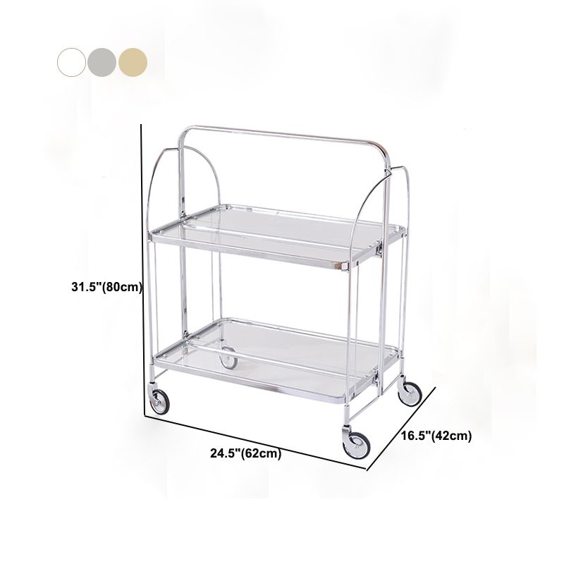 Tavolo da preparazione in stile in stile moderno da 31,50 "tavolo da preparazione in metallo per casa